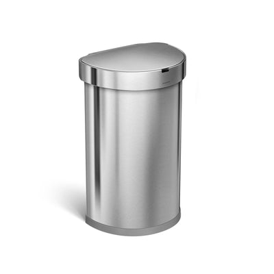 assistance produit poubelle rectangulaire à touch-bar double compartiment  simplehuman 48 litres