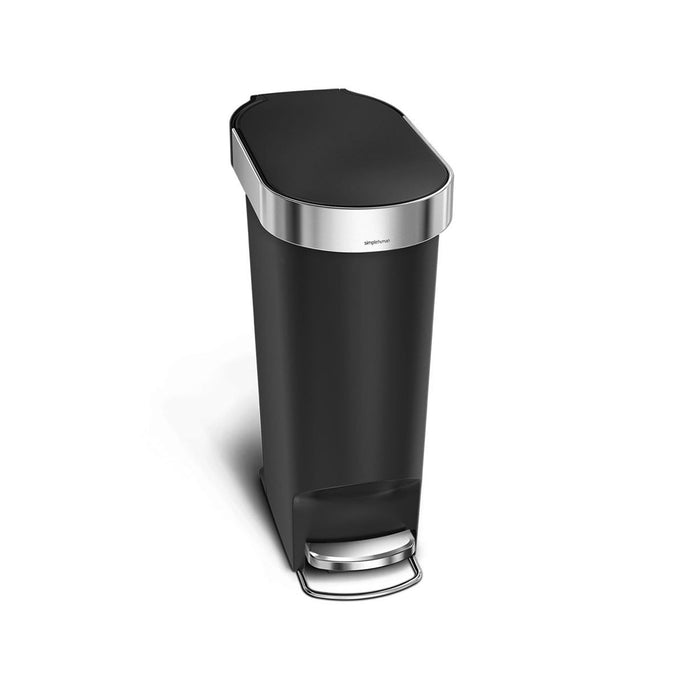 assistance produit poubelle rectangulaire à touch-bar double compartiment  simplehuman 48 litres