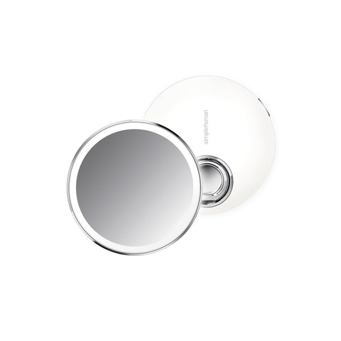 miroir à capteur compact, acier inoxydable blanc